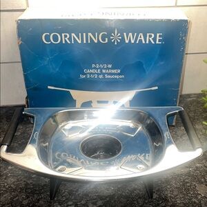 CorningWare Blue and White Candle Warmer. Tea light. For 2 1/2 qt casserole